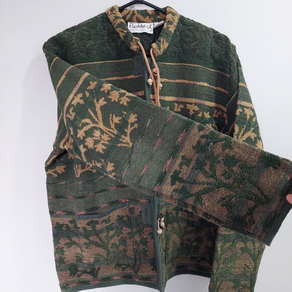 Vintage Flashback Women’s Tree Patterned Long Sleeve Jacket/Coat, Size M - Picture 2 of 11